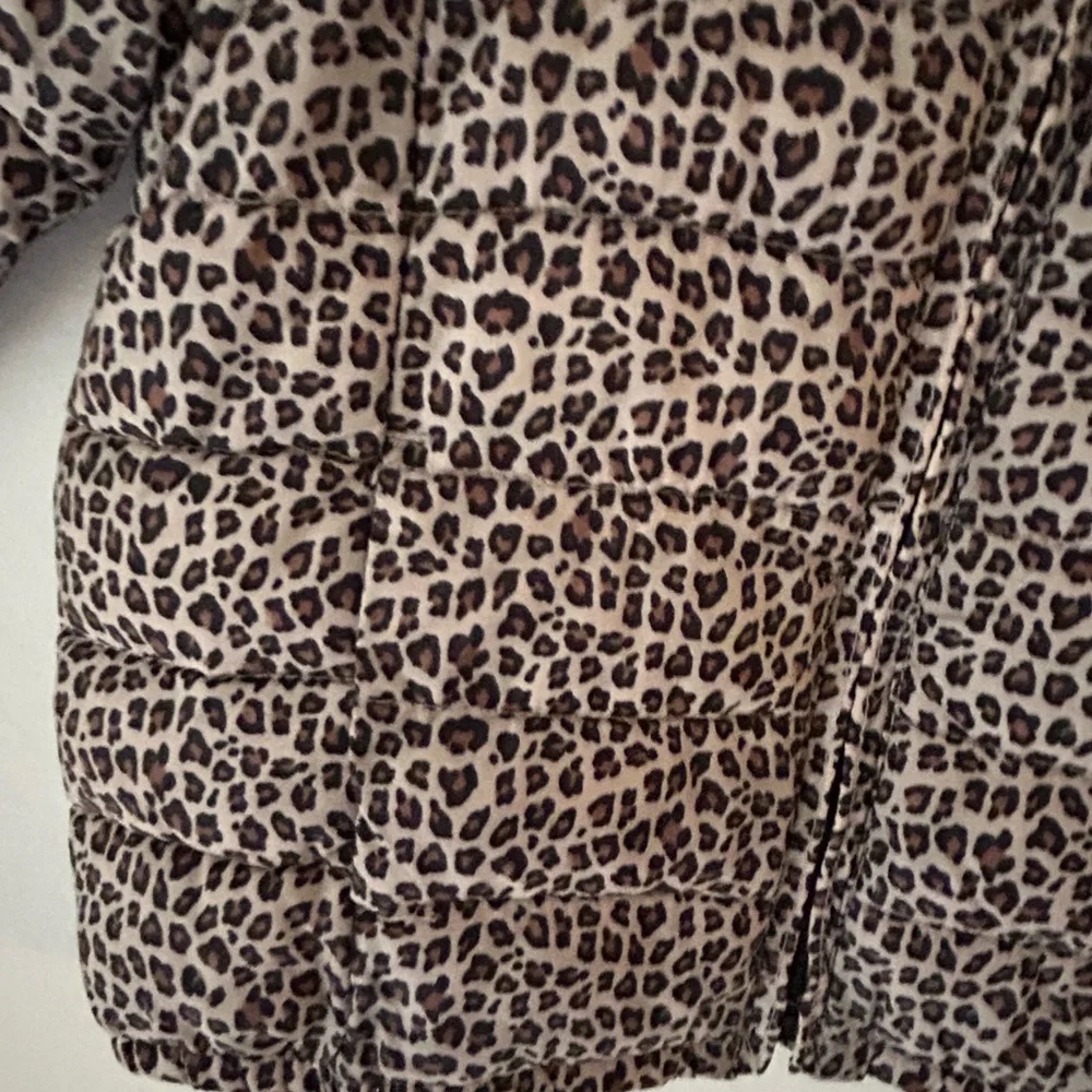 Baby Gap girl’s  hooded leopard puffer coat size 3. Mid weight thickness. Nice!